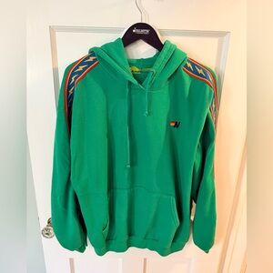 Aviator Nation Green Bolt Stripe Hoodie Sz L